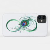 Coques Case-Mate iPhone Infinity Symbol with Peacock Feather (Dos (Horizontal))