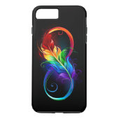 Coques Case-Mate iPhone Infinity Symbol with Rainbow Feather (Dos)