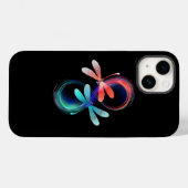 Coques Case-Mate iPhone Infinity with glowing dragonflies (Verso (horizontal))