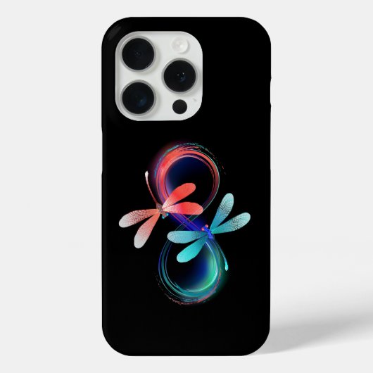 Coques Case-Mate iPhone Infinity with glowing dragonflies (Verso)