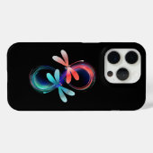 Coques Case-Mate iPhone Infinity with glowing dragonflies (Verso (horizontal))
