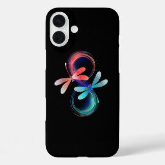 Coques iPhone 16 Plus Infinity with glowing dragonflies