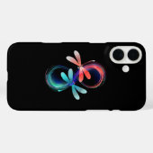 Coques Case-Mate iPhone Infinity with glowing dragonflies (Verso (horizontal))