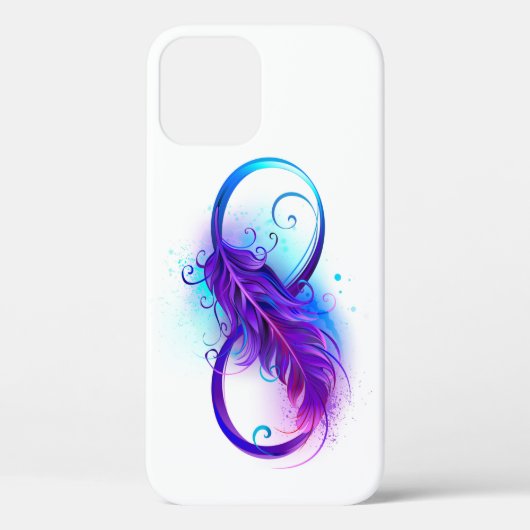 Coques Case-Mate iPhone Infinity with purple feather (Verso)