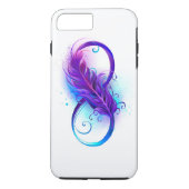 Coques Case-Mate iPhone Infinity with purple feather (Dos)