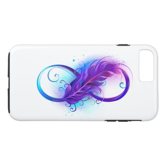 Coques Case-Mate iPhone Infinity with purple feather (Dos (Horizontal))