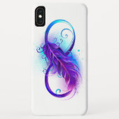 Coques Case-Mate iPhone Infinity with purple feather (Dos)