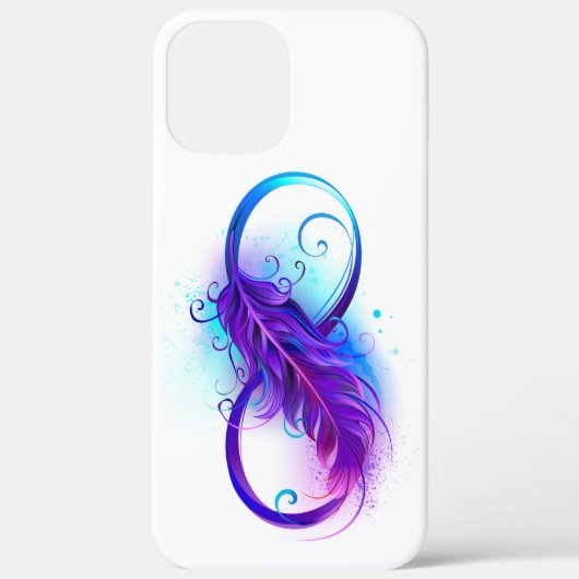 Coques Case-Mate iPhone Infinity with purple feather (Verso)