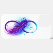 Coques Case-Mate iPhone Infinity with purple feather (Retour (horizontal))