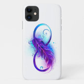 Coques Case-Mate iPhone Infinity with purple feather (Dos)