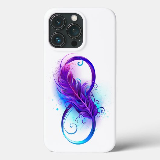 Coques Case-Mate iPhone Infinity with purple feather (Verso)