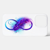 Coques Case-Mate iPhone Infinity with purple feather (Verso (horizontal))