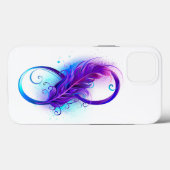 Coques Case-Mate iPhone Infinity with purple feather (Verso (horizontal))