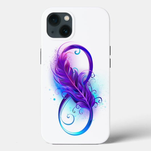 Coques Case-Mate iPhone Infinity with purple feather (Verso)