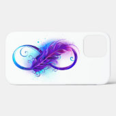 Coques Case-Mate iPhone Infinity with purple feather (Verso (horizontal))
