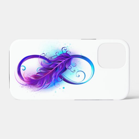 Coques Case-Mate iPhone Infinity with purple feather (Verso (horizontal))