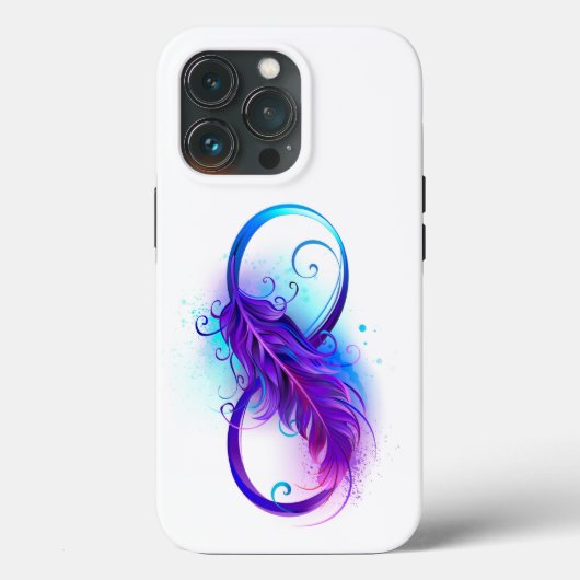 Coques Case-Mate iPhone Infinity with purple feather (Verso)