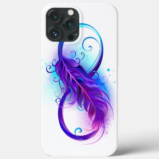 Coques Case-Mate iPhone Infinity with purple feather (Verso)