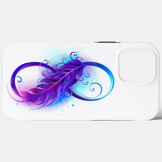 Coques Case-Mate iPhone Infinity with purple feather (Verso (horizontal))
