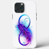 Coques Case-Mate iPhone Infinity with purple feather (Verso)