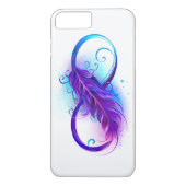 Coques Case-Mate iPhone Infinity with purple feather (Dos)