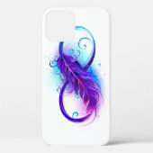 Coques Case-Mate iPhone Infinity with purple feather (Verso)