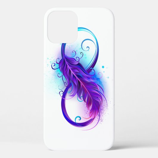 Coques Case-Mate iPhone Infinity with purple feather (Verso)