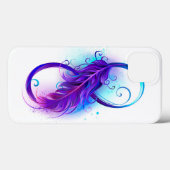 Coques Case-Mate iPhone Infinity with purple feather (Verso (horizontal))
