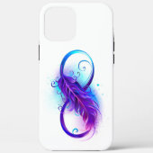 Coques Case-Mate iPhone Infinity with purple feather (Verso)