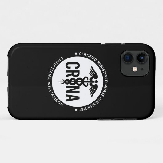Coques Case-Mate iPhone Infirmière anesthésiste certifiée CRNA personnalis (Dos (Horizontal))