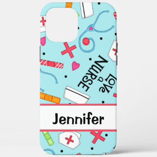 Case-Mate iPhone Case Infirmière Art Médicale Lumière Bleu Nom Personnal