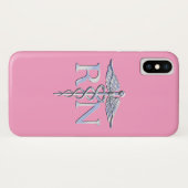 Coques Case-Mate iPhone Infirmière autorisée RN Caduceus sur Rose rose (Dos (Horizontal))