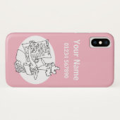 Coques Case-Mate iPhone Infirmière - Caricature à thème Médicale (Dos (Horizontal))