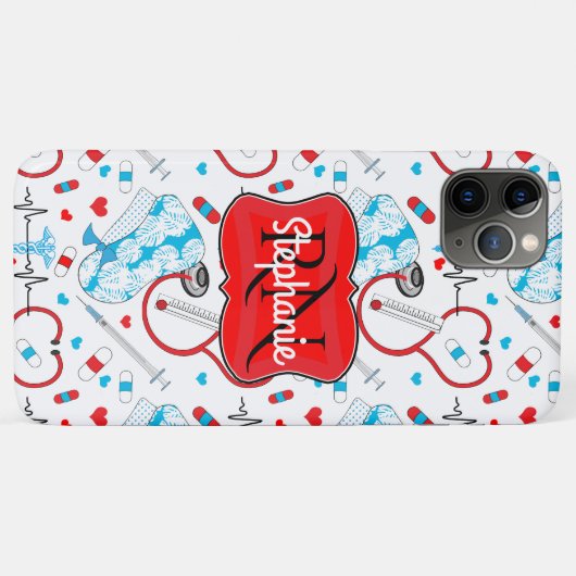 Coques Case-Mate iPhone Infirmière Cute Stethoscope | Nom du Motif Dr EKG (Dos (Horizontal))