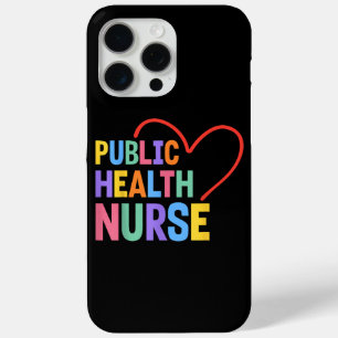 Coque iPhone 15 Pro Max Infirmière en santé publique Cœur