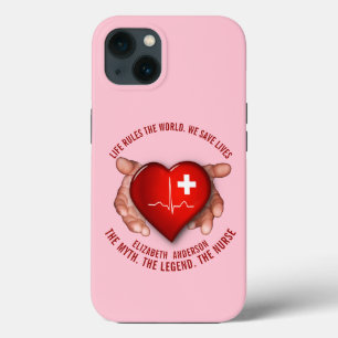 Case-Mate iPhone Case Infirmière Enregistrée Au Coeur Rouge Dans Les Mai