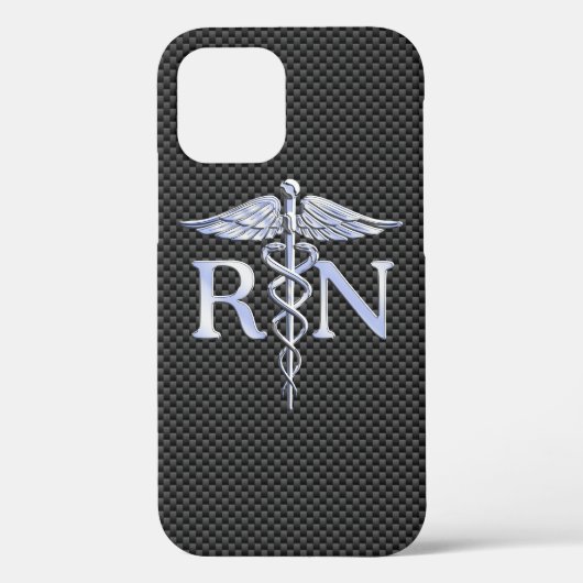 Coques Case-Mate iPhone Infirmière inscrite RN Caduceus Snakes Decor (Verso)