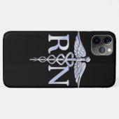 Coques Case-Mate iPhone Infirmière inscrite RN Caduceus Snakes Style on Bl (Dos (Horizontal))