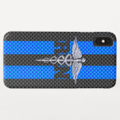 Coques Case-Mate iPhone Infirmière inscrite RN Silver Caduceus (Dos (Horizontal))