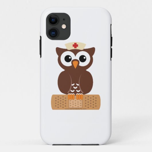 Coques Case-Mate iPhone Infirmière Owl (avec bandaid) (Dos)