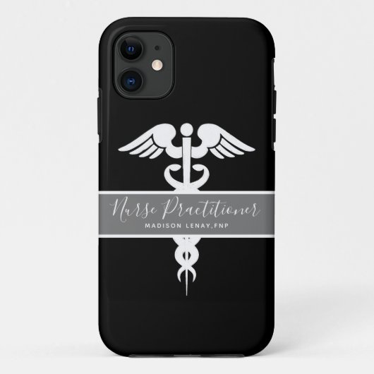 Coques Case-Mate iPhone Infirmière Praticien Médicale Caduceus Personnalis (Dos)