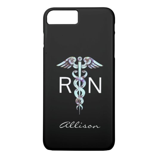 Coques Case-Mate iPhone Infirmière RN Caduceus Moderne Personnalisée (Dos)