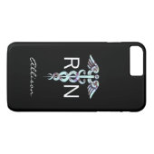 Coques Case-Mate iPhone Infirmière RN Caduceus Moderne Personnalisée (Dos (Horizontal))