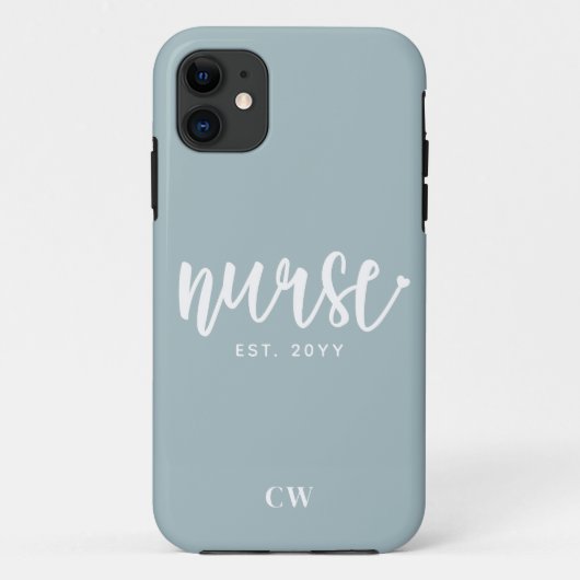 Coques Case-Mate iPhone Infirmière sur mesure Typographie Est Infirmière d (Dos)