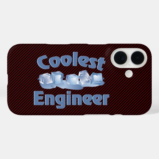 Coques Case-Mate iPhone Ingénieur le plus froid glace (Verso (horizontal))