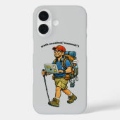 Coques Case-Mate iPhone Ingénieur logiciel partant en randonnée avec un sa (Verso)
