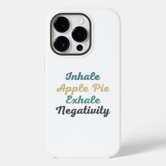 Coques Case-Mate iPhone Inhale Apple Pie Exhale Négativité Téléphone Case (Verso)