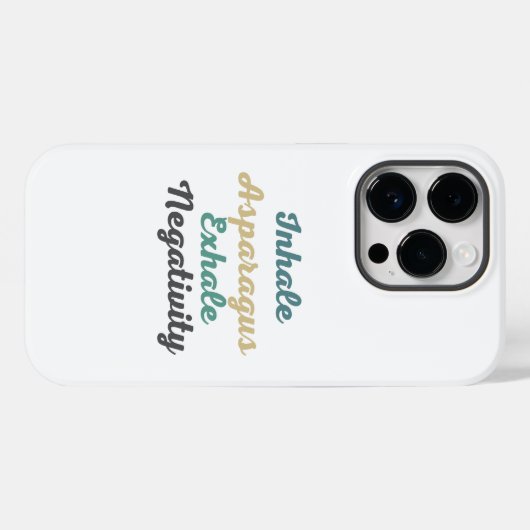 Coques Case-Mate iPhone Inhale Asparagus Exhale Négativité Téléphone Case (Verso (horizontal))