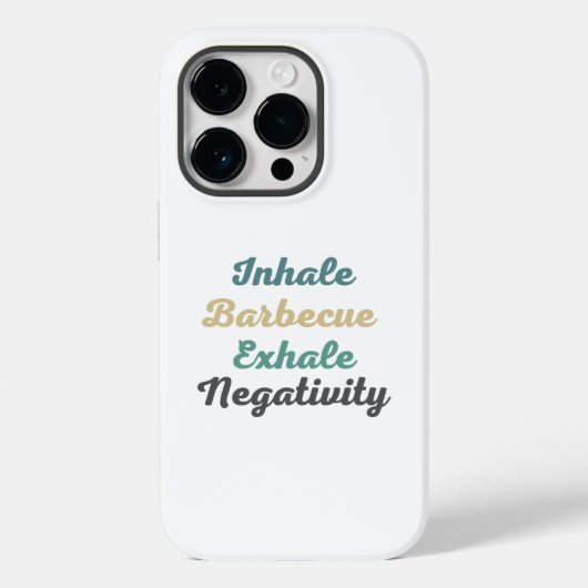 Coques Case-Mate iPhone Inhale Barbecue Exhale Négativité Téléphone Case (Verso)
