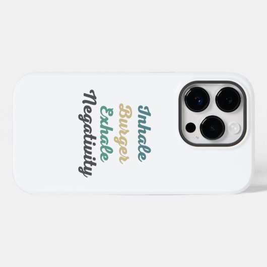 Coques Case-Mate iPhone Inhale Burger Exhale Négativité Téléphone Case (Verso (horizontal))